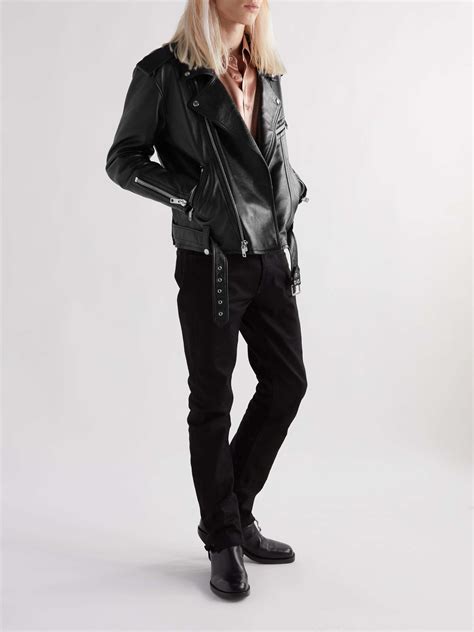 celine leather jacket|celine leather jacket men.